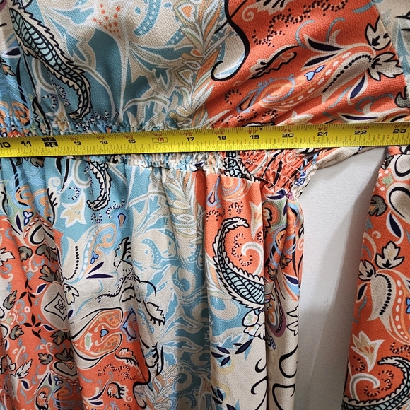 Bohemian | MultiColor | Stretchy Loose Fitting | Casual Maxi Dress - Picture 9 of 11